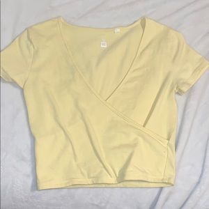 Yellow crossed shirt by Pacsun!